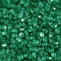 Manumi české broušené korálky 3 mm Emerald