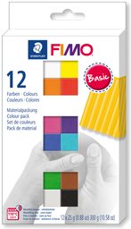 FIMO Soft set of 12 colours 25g Basic