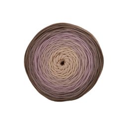 Manumi háčkovací polyesterová šňůra 5 mm ombré podzimní