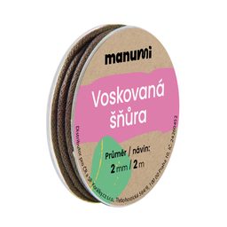 Voskovaná šňůra 2 mm/2m hnědá