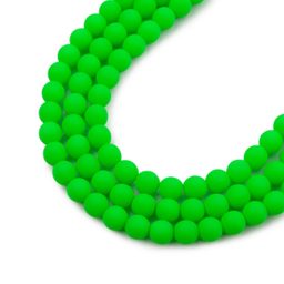 Pressed beads Estrela NEON 4mm green