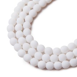 České stláčané korálky Estrela BONDELI 6 mm soft white