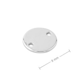 Silver connector round 9mm No.770