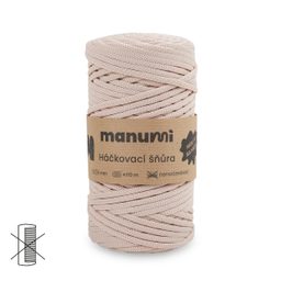 Manumi háčkovací polyesterová šňůra 5 mm slonová kost