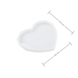 Silikonová forma na odlévání kreativní hmoty srdce 125x105x10mm