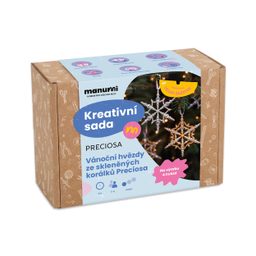 Manumi kreativní sada na výrobu vánočních hvězd ze skleněných korálků Preciosa