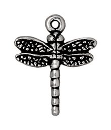 TierraCast pendant Dragonfly antique silver