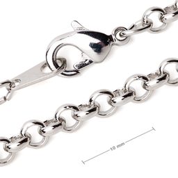 Rhodium-plated finished chain 45 cm No.5