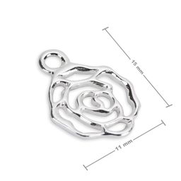 Sterling silver 925 pendant rose No.500