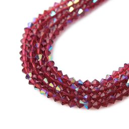 Manumi cehe perle de staniu 4mm Fuchsia AB