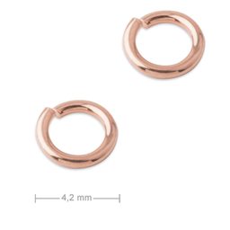 Silver jump ring rose gold-plated 4.2mm No.817