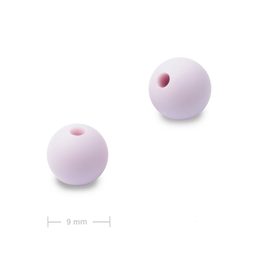 Silicone round beads 9mm Lilac Purple