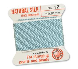 Silk thread with needle 0.98mm/2m turquoise
