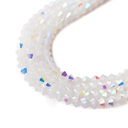 Manumi cehe perle de staniu 4mm White Opal AB