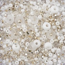 PRECIOSA mix de mărgele rocaille albe