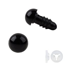 Očička na výrobu hračiek ⌀8 mm s bezpečnostným uzáverom čierna
