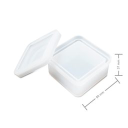 Matriță de silicon pentru turnarea rășinii de cristal cutie pătrat 80x80x37mm