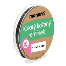Kulatý kožený řemínek 2 mm/1m černý č. 45