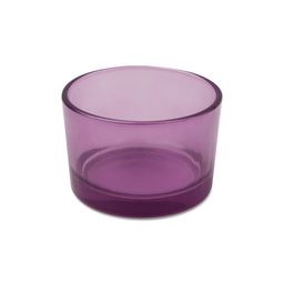 Sklenená nádoba na sviečku 75 x 50 mm priehľadná fialová