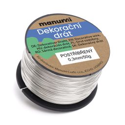 Postříbřený drát 0,3 mm/50 g