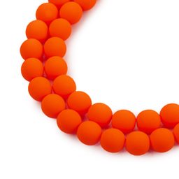 Mărgele presate Estrela NEON 8mm portocalii