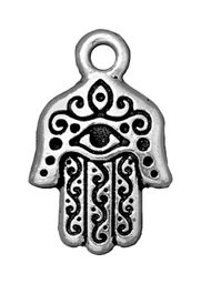 TierraCast pendant Hamsa Hand antique silver