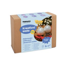 Manumi kreativní sada na dekorování vánočních ozdob stříbrná