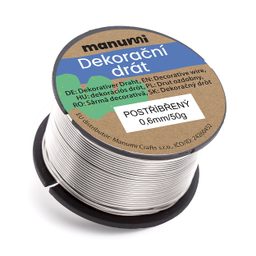 Postříbřený drát 0,6 mm/50 g