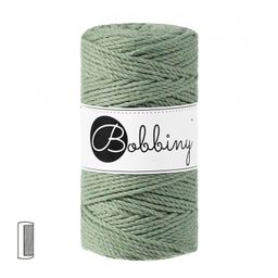 Bobbiny Macramé Rope Regular 3PLY 3mm Eucalyptus green