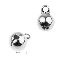 Clopoțel pentru bijuterii 11x8mm de culoare argintie
