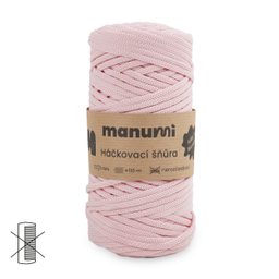Manumi crochet polyester cord 5 mm light pink
