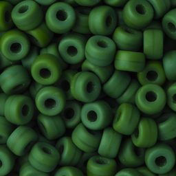 Sklenené koráliky s veľkou dierkou 6mm Pine Green Opaque Matt