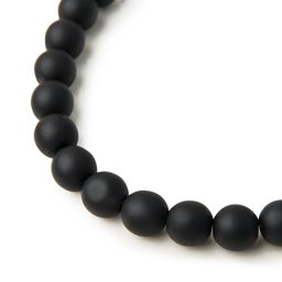 Manumi czech glass pressed round beads Jet Matt 10mm