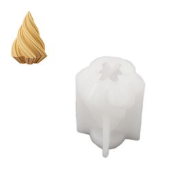 Silicone mould for casting creative clay spiral pyramid 122x89mm