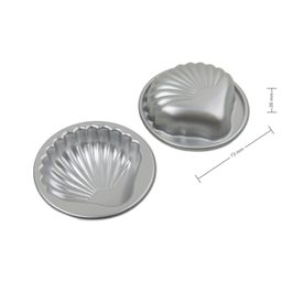 Manumi dvoudílná sada hliníkových forem na šumivé bomby 73 x 20 mm ve tvaru mušle