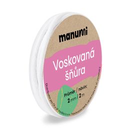 Voskovaná šňůra 2 mm/2m bílá