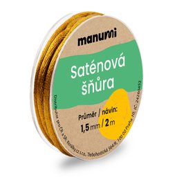 Șnur satinat din nailon 1,5mm/2m Mustard Yellow