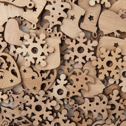 Směs dřevěných vánočních výřezů 20ks