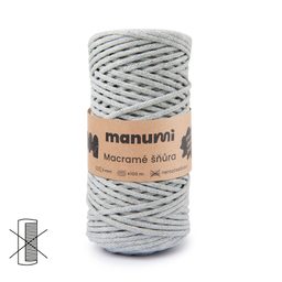 Manumi Șnur Macramé 3mm gri deschis
