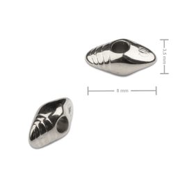 Korálik z chirurgickej ocele v tvare ulity 8 x 3,5 mm
