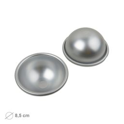 Manumi dvoudílná sada hliníkových forem na šumivé bomby ve tvaru koule ⌀8,5 cm