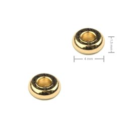 Distanční kroužek z chirurgické oceli placička 4 x 1,5 mm v barvě zlata