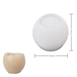 Manumi silikonová forma na odlévání kreativní hmoty 82 x 73 mm nádoba květináč ve tvaru vejce