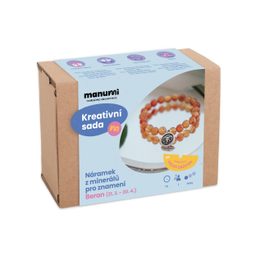 Manumi kreativní sada na výrobu náramku z minerálů se znamením zvěrokruhu Beran