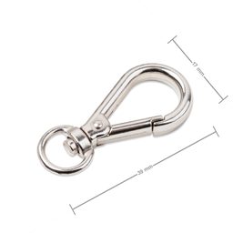 Galanterní karabina 39 x 17 mm v barvě platiny