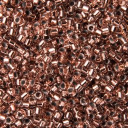 Rokajlové korálky - Miyuki Delica 11/0 (DB-037) Copper Lined Crystal
