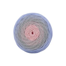 Manumi crochet polyester cord 5 mm ombré pastel