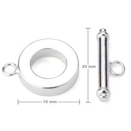 Toggle clasp 15mm silver