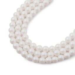 České stláčané korálky Manumi 4 mm pearl white