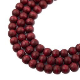 Manumi czech wooden beads 6 mm mahogany